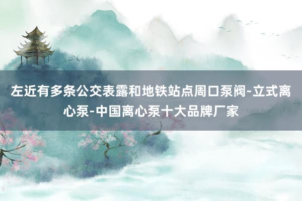 左近有多条公交表露和地铁站点周口泵阀-立式离心泵-中国离心泵十大品牌厂家